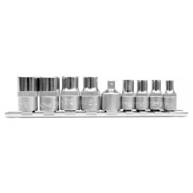 Sada nástrčných kľúčov YATO 9-dielna vonkajší Torx 1/4", 3/8" CrV   Sada nástrčných kľúčov YATO 9-dielna vonkajší Torx 1/4", 3/8" CrV
