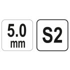 YATO Imbus kľúč s guľovou hlavou 5,0 mm / 17 x 140 mm S2