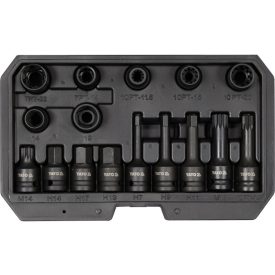 YATO Sada mechanického nástrčného kľúča na montáž brzdového strmeňa 16 kusov 1/2" CrMo   YATO Sada mechanického nástrčného kľúča na montáž brzdového strmeňa 16 kusov 1/2" CrMo