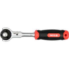 YATO Trubková rukoväť 1/4" 145 mm 72T rotujúca hlava CrV   YATO Trubková rukoväť 1/4" 145 mm 72T rotujúca hlava CrV
