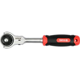 YATO Rátajúca hriadeľka 3/8" 195 mm, 72T otáčateľná hlava CrV   YATO Rátajúca hriadeľka 3/8" 195 mm, 72T otáčateľná hlava CrV