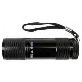 YATO Batériová LED kapesná svítilna 30 lm hliníková čierna 3 x AAA   YATO Batériová LED kapesná svítilna 30 lm hliníková čierna 3 x AAA