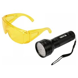 YATO Nabíjacia UV baterka + okuliare 3 x AA YATO Nabíjacia UV baterka + okuliare 3 x AA