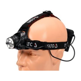 YATO nabíjateľná LED čelovka XM-L2 CREE s nastaviteľným zaostrovaním   YATO nabíjateľná LED čelovka XM-L2 CREE s nastaviteľným zaostrovaním