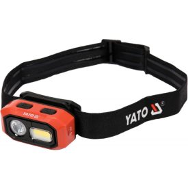 YATO Akumulátorová LED čelová lampa 480 lm s detekciou pohybu   YATO Akumulátorová LED čelová lampa 480 lm s detekciou pohybu