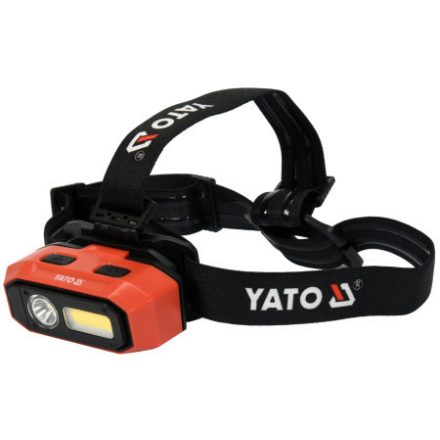 YATO Akumulátorová LED čelová lampa 800 lm s detekciou pohybu