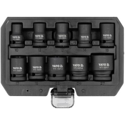 YATO Gépi dugókulcs készlet 1/2 10 részes 10-27 mm