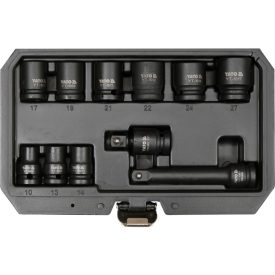 Sada nástrčných kľúčov YATO 11 kusov 1/2" 10-27 mm CrMo   Sada nástrčných kľúčov YATO 11 kusov 1/2" 10-27 mm CrMo