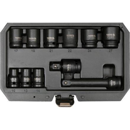 Sada nástrčných kľúčov YATO 11 kusov 1/2" 10-27 mm CrMo