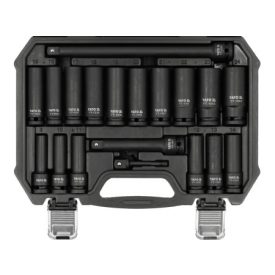 YATO Hosszú gépi dugókulcs készlet 1/2" 19 részes 8-25 mm   YATO Hosszú gépi dugókulcs készlet 1/2" 19 részes 8-25 mm