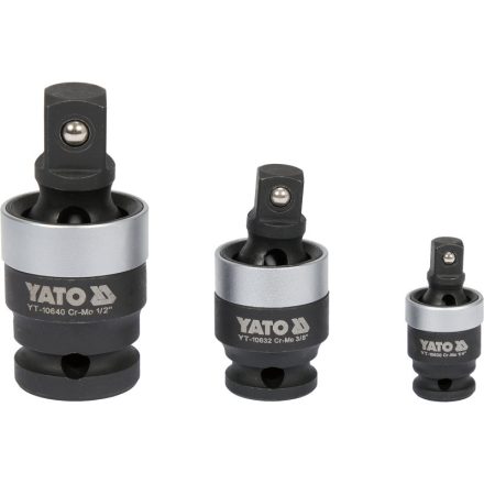 YATO Súprava spojok stroja 3 diely 1/4" 3/8" 1/2" CrMo