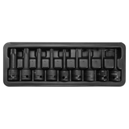 Sada nástrčkových kľúčov pre stroj YATO 9 kusov Torx 1/2" T20-T70 CrMo