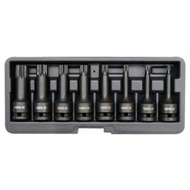 Sada nástrčkových kľúčov pre stroj YATO, 8 kusov, 1/2" M5-M18 CrMo   Sada nástrčkových kľúčov pre stroj YATO, 8 kusov, 1/2" M5-M18 CrMo