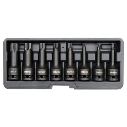 Sada nástrčkových kľúčov pre stroj YATO, 8 kusov, 1/2" M5-M18 CrMo