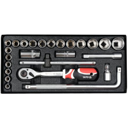 Sada nástrčných kľúčov YATO 25 kusov 1/2" 10-32 mm CrV