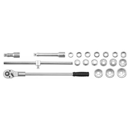 Sada nástrčných kľúčov YATO 20 kusov 3/4" 19-50 mm CrV