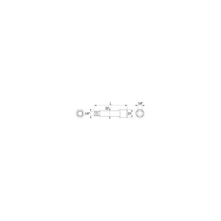 YATO Predlžovacia stopka 1/4" 101,6 mm DIN3121 CrV