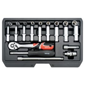 Sada nástrčných kľúčov YATO 23 kusov 1/4" 4-13 mm CrV   Sada nástrčných kľúčov YATO 23 kusov 1/4" 4-13 mm CrV
