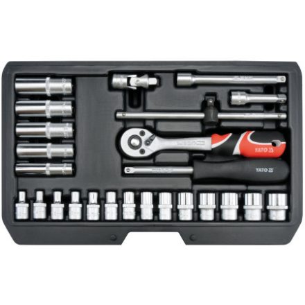 Sada nástrčných kľúčov YATO 25 kusov 1/4" 3,5-14 mm CrV