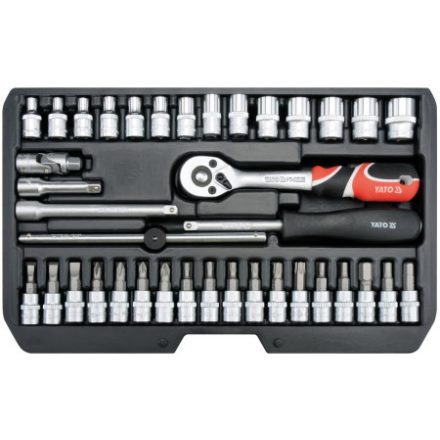 Sada nástrčných kľúčov YATO 38 kusov 1/4" 3,5-14 mm CrV