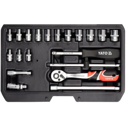 Sada nástrčných kľúčov YATO 20 kusov 1/4" 3,5-14 mm CrV