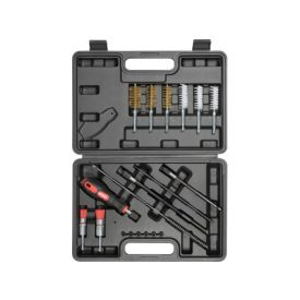 YATO Súprava na čistenie vstrekovacieho ventilu 19 dielov 1/4" inox, plast, medené kefky   YATO Súprava na čistenie vstrekovacieho ventilu 19 dielov 1/4" inox, plast, medené kefky