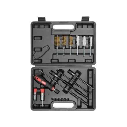 YATO Súprava na čistenie vstrekovacieho ventilu 19 dielov 1/4" inox, plast, medené kefky