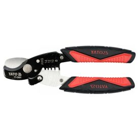YATO Kliešte na strihanie a odstraňovanie izolácie káblov 170 mm/10,5 mm/1,6-3,2 mm2   YATO Kliešte na strihanie a odstraňovanie izolácie káblov 170 mm/10,5 mm/1,6-3,2 mm2