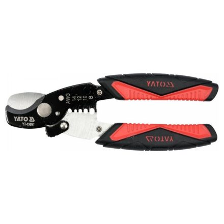 YATO Kliešte na strihanie a odstraňovanie izolácie káblov 170 mm/10,5 mm/1,6-3,2 mm2