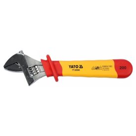YATO nastaviteľný vidlicový kľúč 0-30 mm / 200 mm do 1000 V izolované CrV   YATO nastaviteľný vidlicový kľúč 0-30 mm / 200 mm do 1000 V izolované CrV