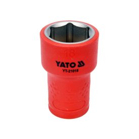 YATO Nástrčný kľúč izolovaný 3/8" 18 mm 1000 V CrV   YATO Nástrčný kľúč izolovaný 3/8" 18 mm 1000 V CrV