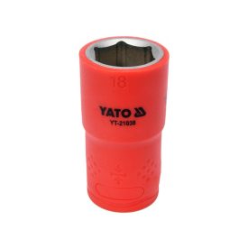 YATO Nástrčný kľúč izolovaný 1/2" 18 mm 1000 V CrV   YATO Nástrčný kľúč izolovaný 1/2" 18 mm 1000 V CrV