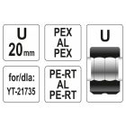YATO Krimpovacia vložka YT-21735 pre krimpovací nástroj typu U 20 mm