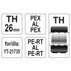 YATO Krimpovacia vložka YT-21735 pre krimpovací stroj TH-typ 26 mm