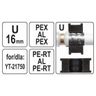 YATO Stláčacia vložka pre stláčaný nástroj YT-21750, typ U, 16 mm