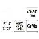 YATO Jednoručná rúrková kľúč s nastaviteľnou rukoväťou 400-550 mm CrMo