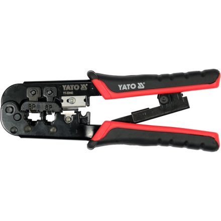 YATO Kliešte na krimpovanie 190 mm pre UTP sieť/RJ45 a telefón/RJ11 konektory