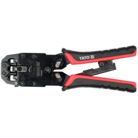 YATO Kliešte na krimpovanie 205 mm pre UTP sieť/RJ45 a telefón/RJ10, RJ11, RJ12 konektory.   YATO Kliešte na krimpovanie 205 mm pre UTP sieť/RJ45 a telefón/RJ10, RJ11, RJ12 konektory.