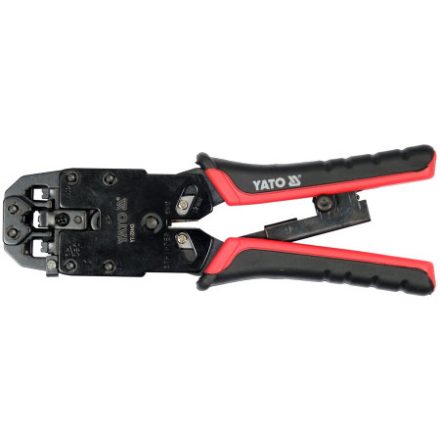 YATO Kliešte na krimpovanie 205 mm pre UTP sieť/RJ45 a telefón/RJ10, RJ11, RJ12 konektory.