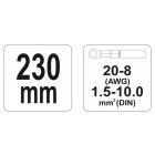 YATO Kliešte na krimpovanie 230 mm/1,5-10 mm2