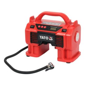 YATO Batériový kompresor 11 bar 18 V (bez batérie + nabíjačky) + 12 V zapaľovač cigariet   YATO Batériový kompresor 11 bar 18 V (bez batérie + nabíjačky) + 12 V zapaľovač cigariet
