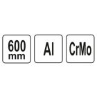 YATO Trubkarské kliešte na jednu ruku 3" 600 mm alu