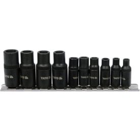 YATO Sada adaptérov pre závitové vrtáky, 10 dielna, 1/4", 3/8"   YATO Sada adaptérov pre závitové vrtáky, 10 dielna, 1/4", 3/8"