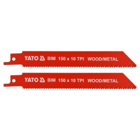 YATO Pilové listy pre záberovú pílu 150 mm/10TPI bimetal (2 ks)   YATO Pilové listy pre záberovú pílu 150 mm/10TPI bimetal (2 ks)