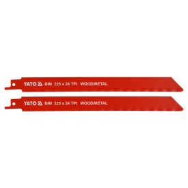 YATO Pílové listy na sabrovú pílu pre drevo, kov 225/1,0 mm (2 ks)   YATO Pílové listy na sabrovú pílu pre drevo, kov 225/1,0 mm (2 ks)