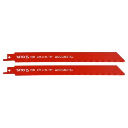YATO Pílové listy na sabrovú pílu pre drevo, kov 225/1,0 mm (2 ks)