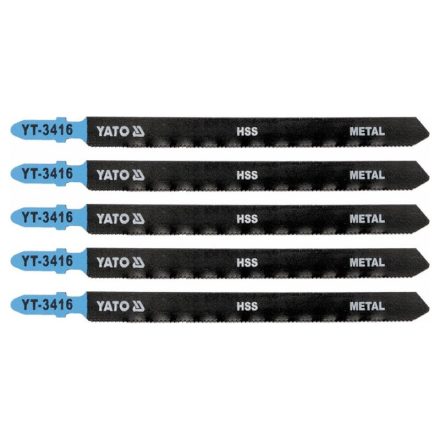 YATO Pílový list na dekupírovaciu pílu pre kovy s T-upínacím systémom 21TPI 130/1,0 mm HSS (5 ks)
