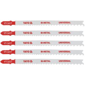 YATO Dekupírska píla 10TPI 130 mm univerzálna T-držiak bimetal (5 ks)   YATO Dekupírska píla 10TPI 130 mm univerzálna T-držiak bimetal (5 ks)