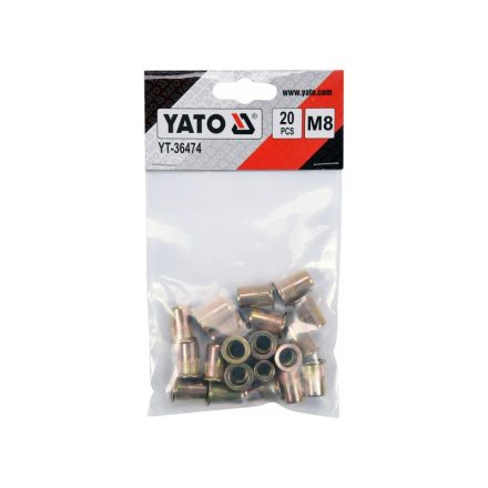 YATO Oceľová nitovacia matica M8 (20 ks)