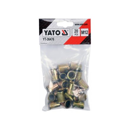 YATO Oceľová nitovacia matica M12 (20 ks)